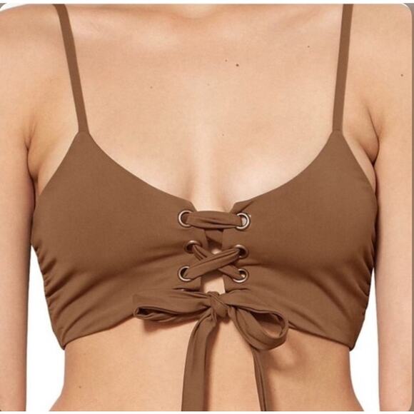 Mara Hoffman Scarlett Bikini Top- Cumino- Sz M